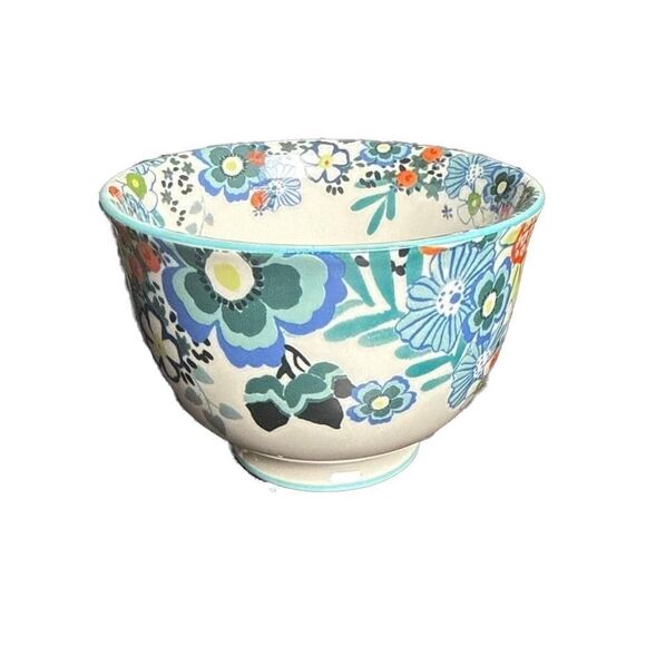 Anthropologie Tea Time Monogram Initial 'A' Floral Footed Ceramic Mug - Picture 4 of 6